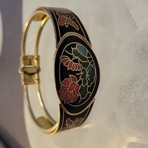Vintage Cloisonne Clamper Bracelet